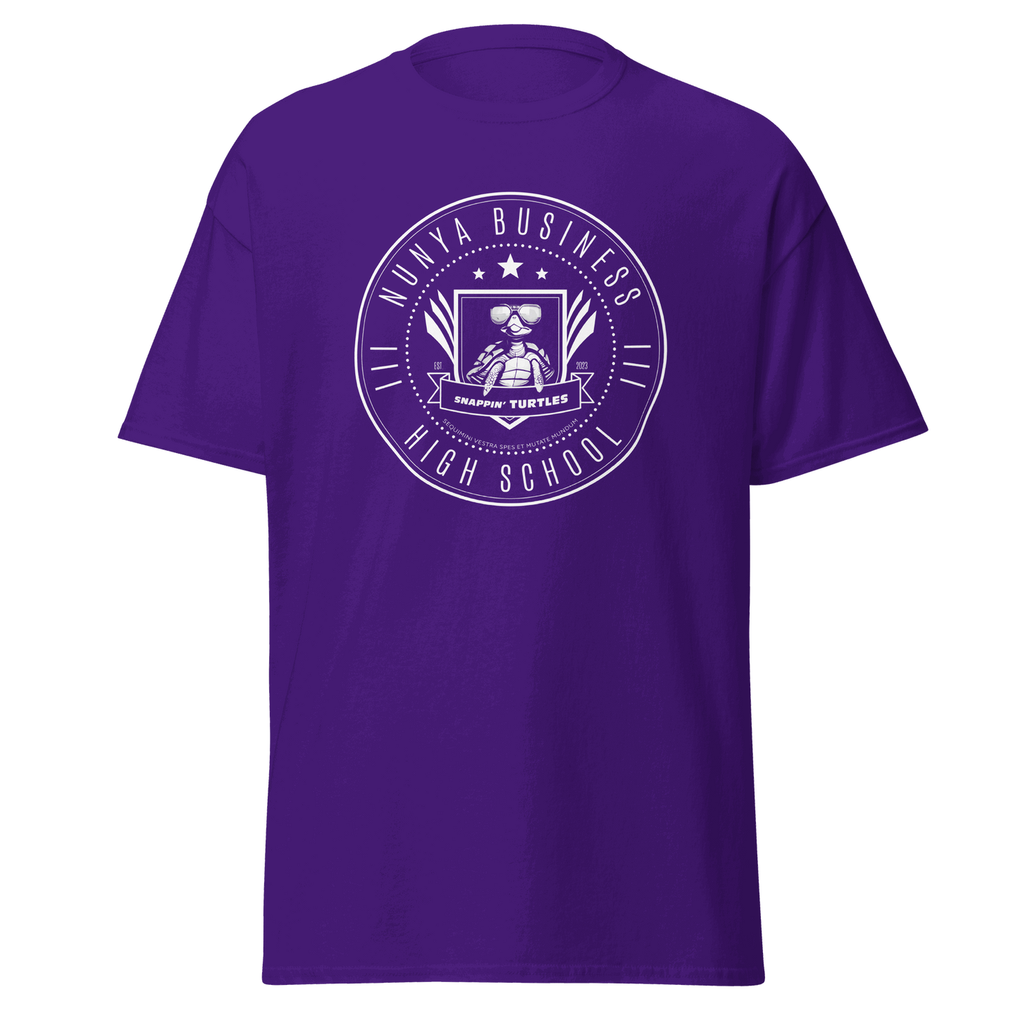 Nunya Business High School Badge T-shirt - Nunya Biz store