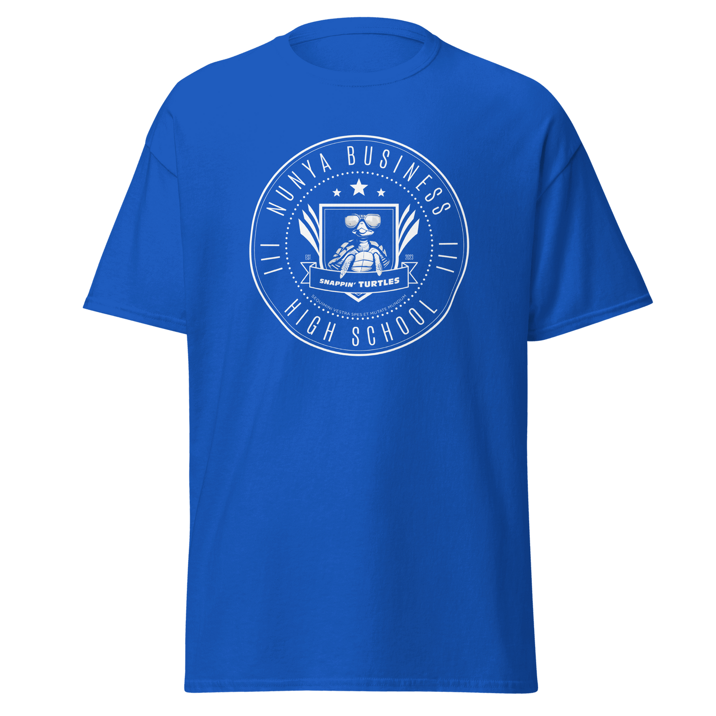 Nunya Business High School Badge T-shirt - Nunya Biz store