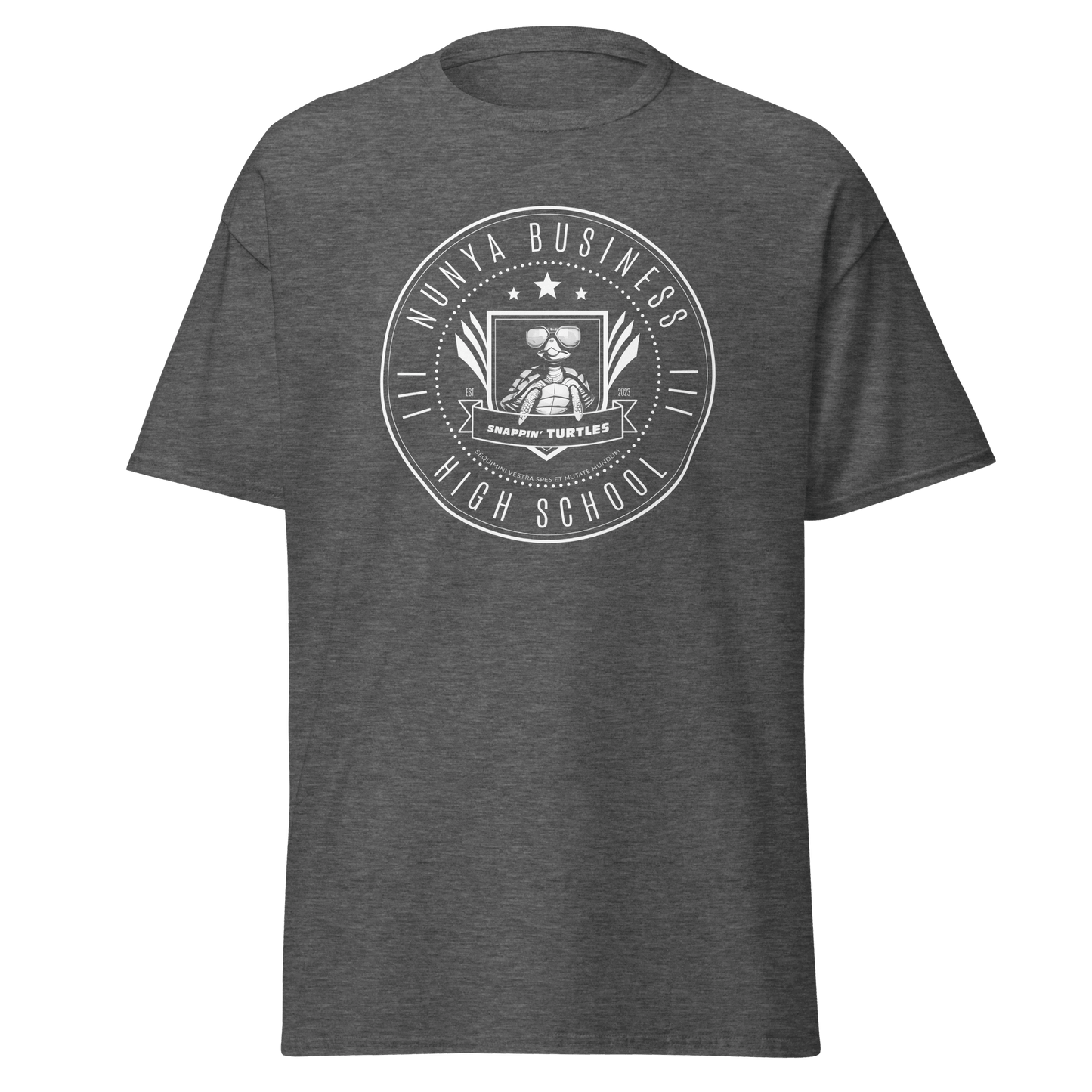Nunya Business High School Badge T-shirt - Nunya Biz store