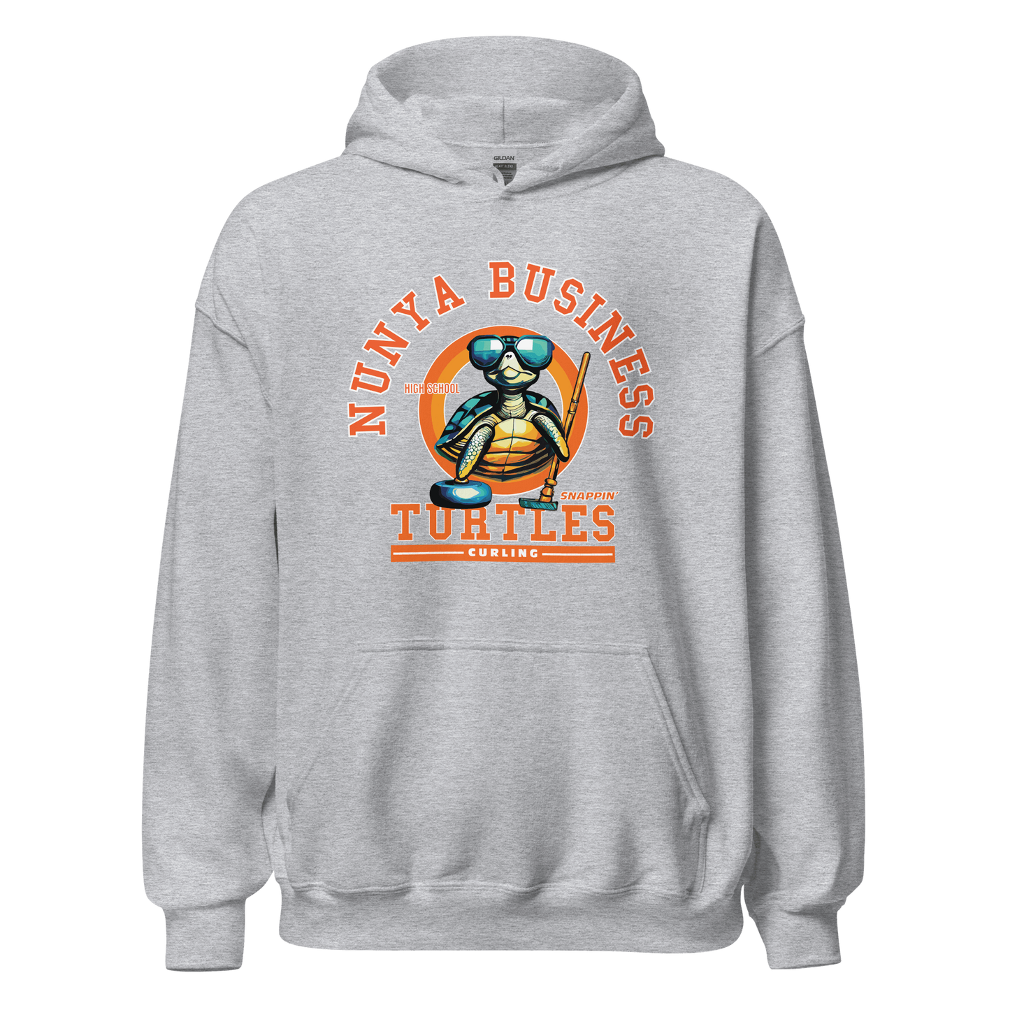 NBHS Athletics - Curling Hoodie - Nunya Biz store