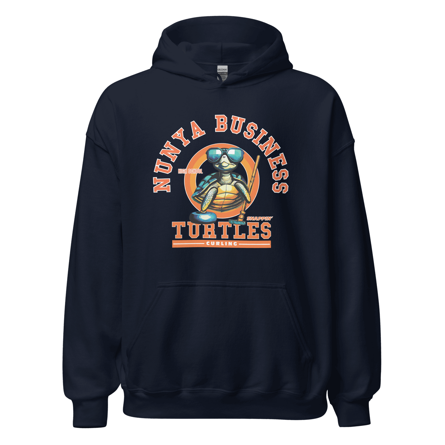 NBHS Athletics - Curling Hoodie - Nunya Biz store