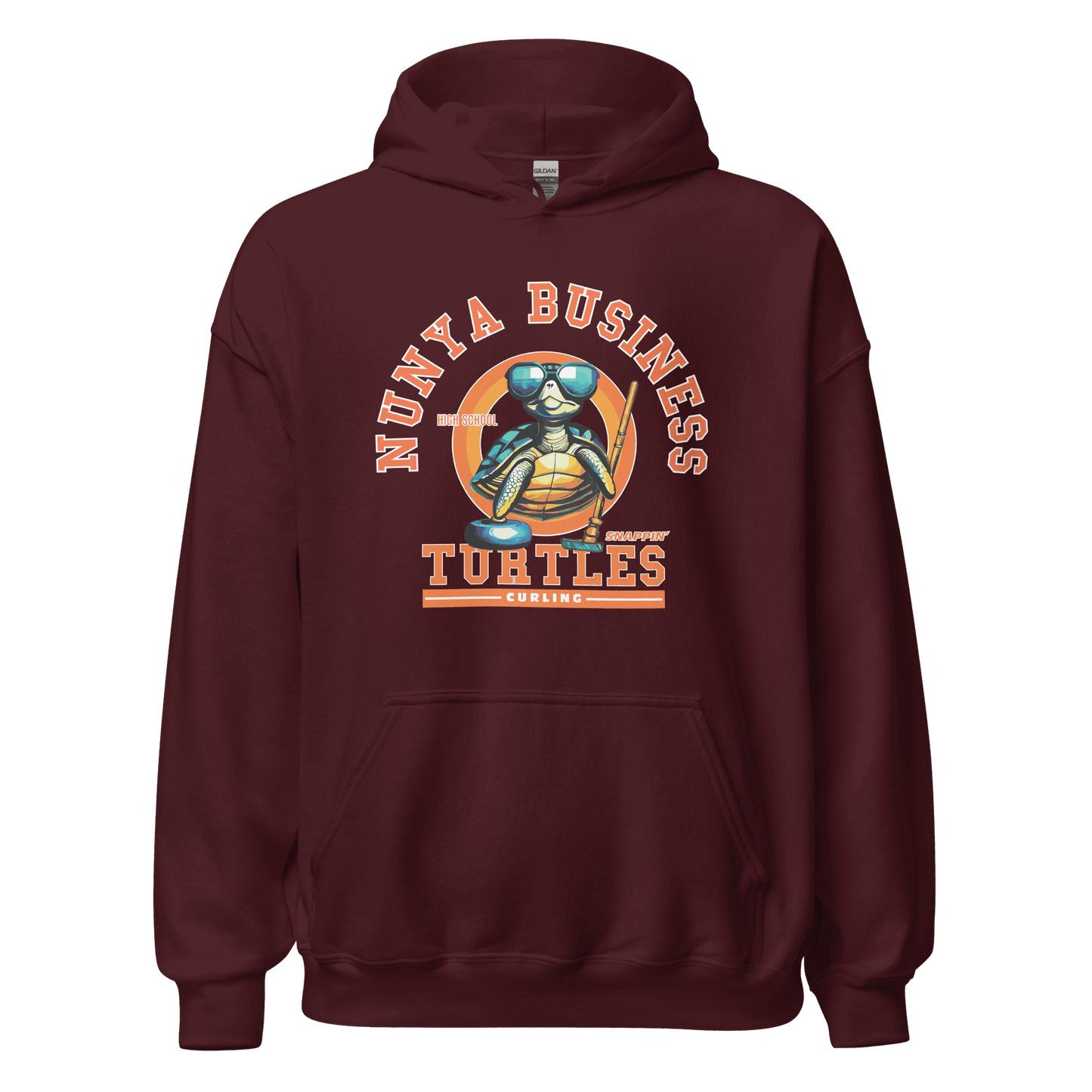 NBHS Athletics - Curling Hoodie - Nunya Biz store