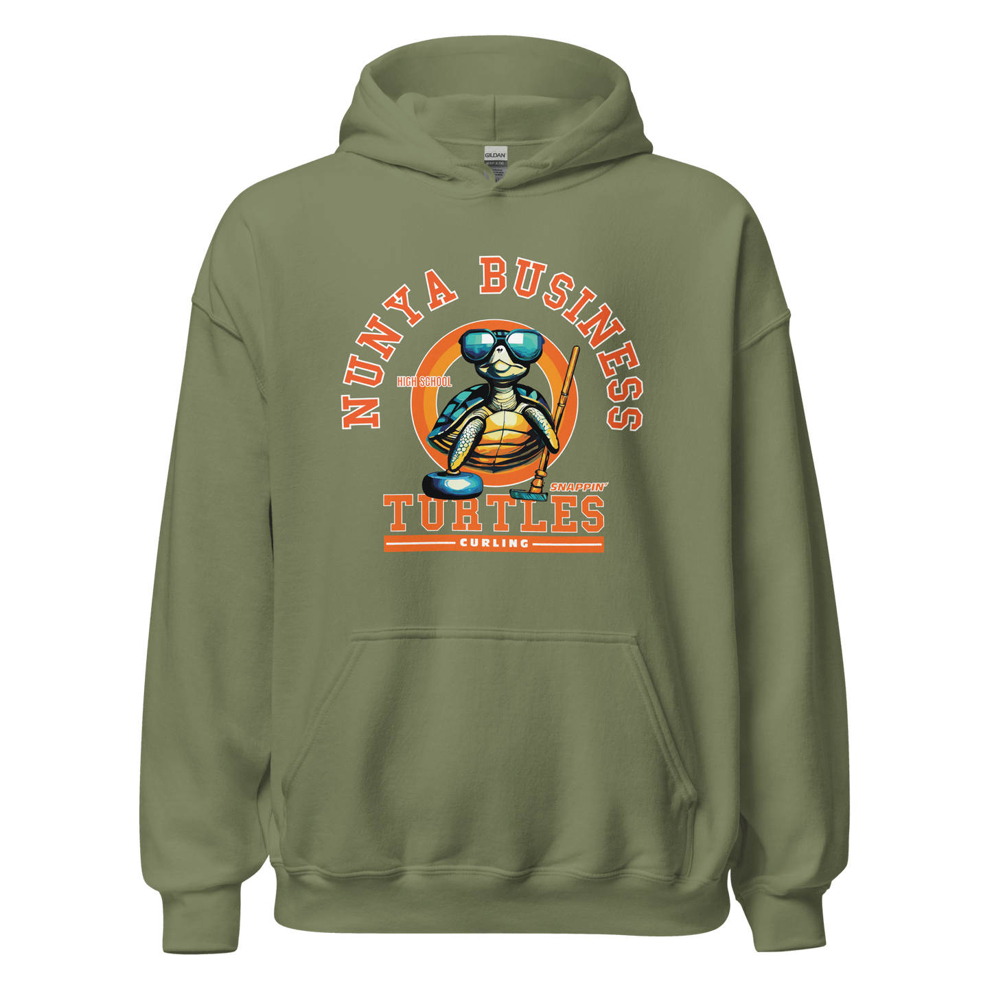 NBHS Athletics - Curling Hoodie - Nunya Biz store