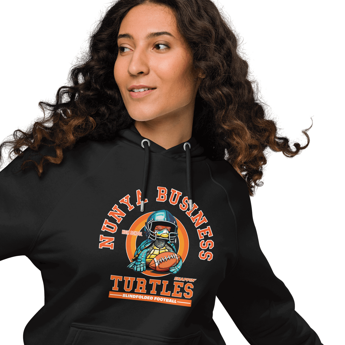 NBHS Athletics - Eco Blindfolded Football Hoodie - Nunya Biz store