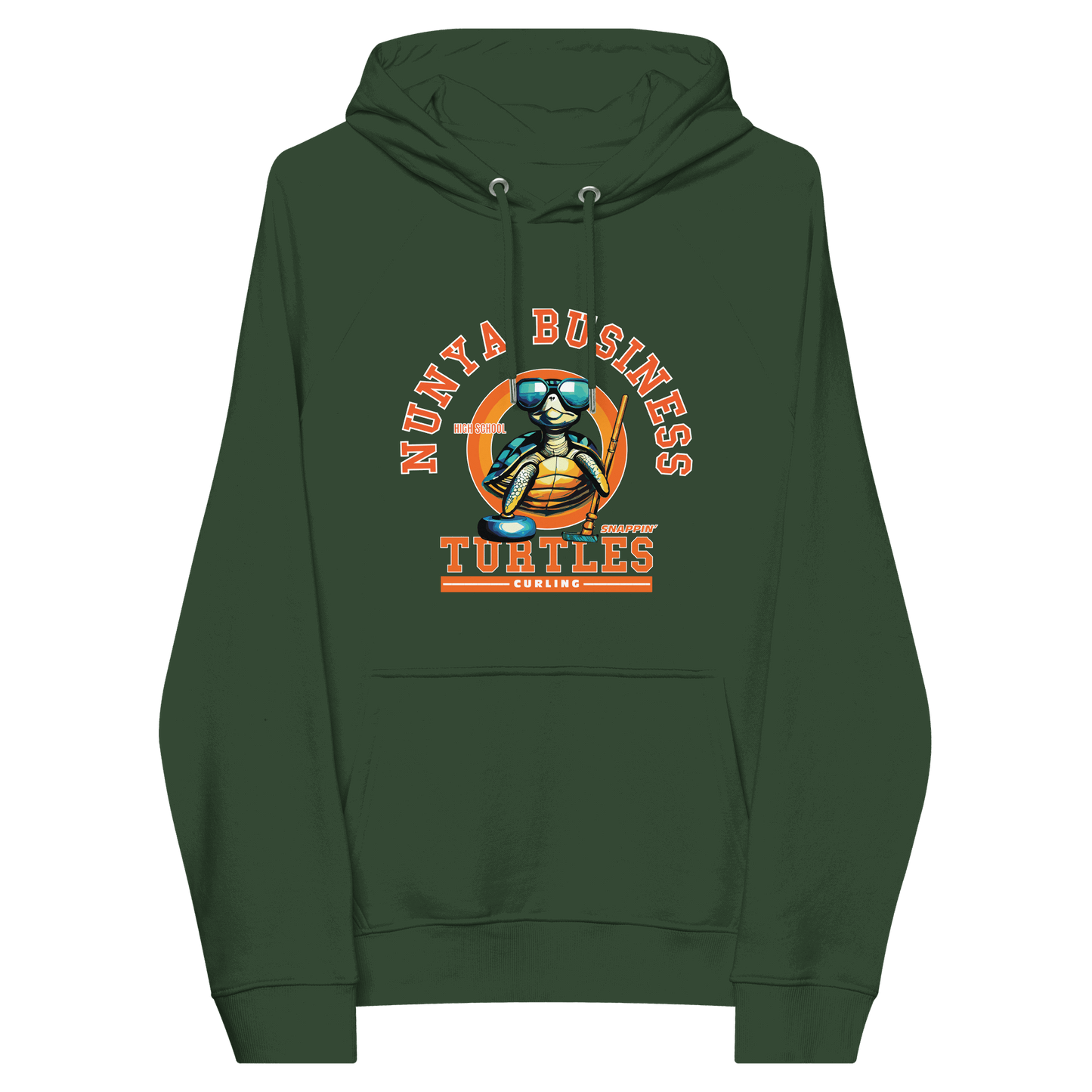 NBHS Athletics - Eco Curling Hoodie - Nunya Biz store