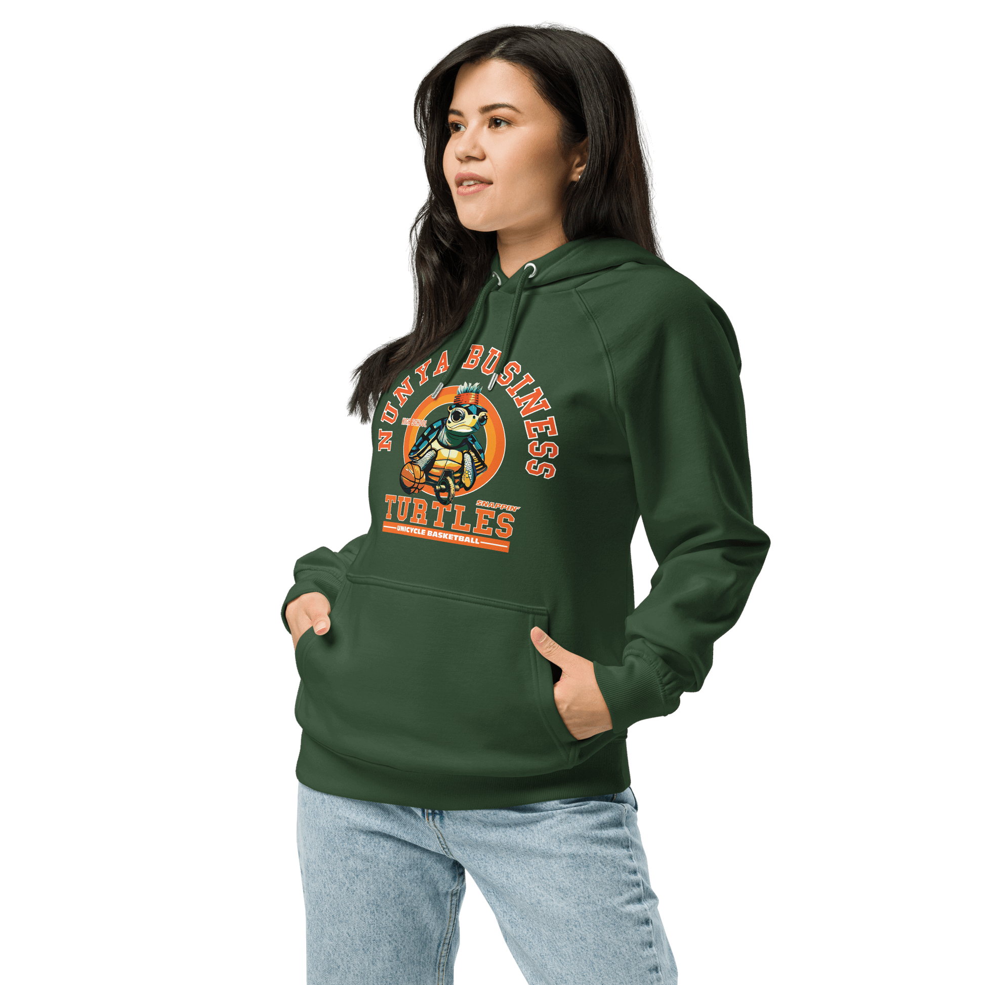 NBHS Athletics - Eco Unicycle Basketball Hoodie - Nunya Biz store