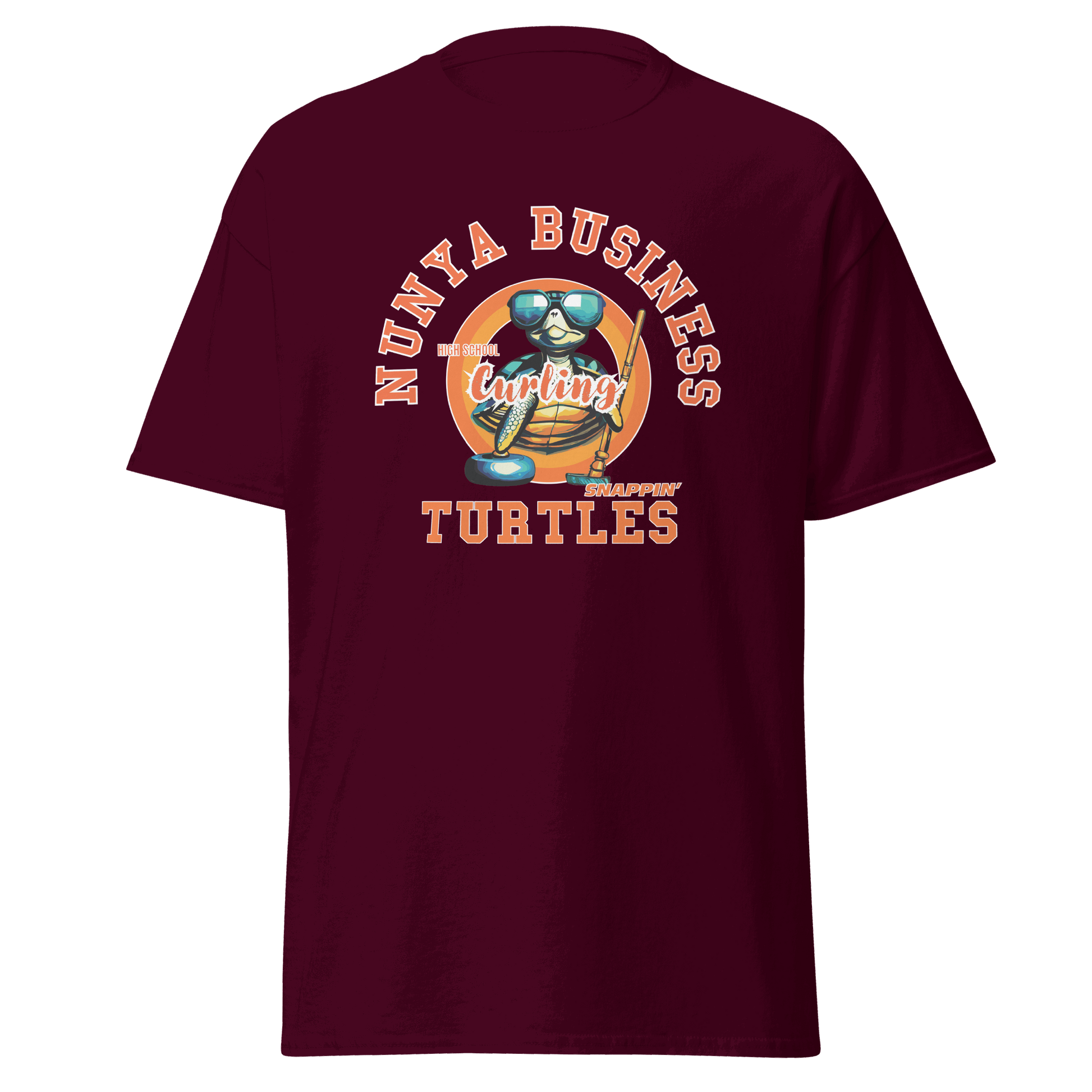 NHBS Athletics - Curling T-shirt - Nunya Biz store