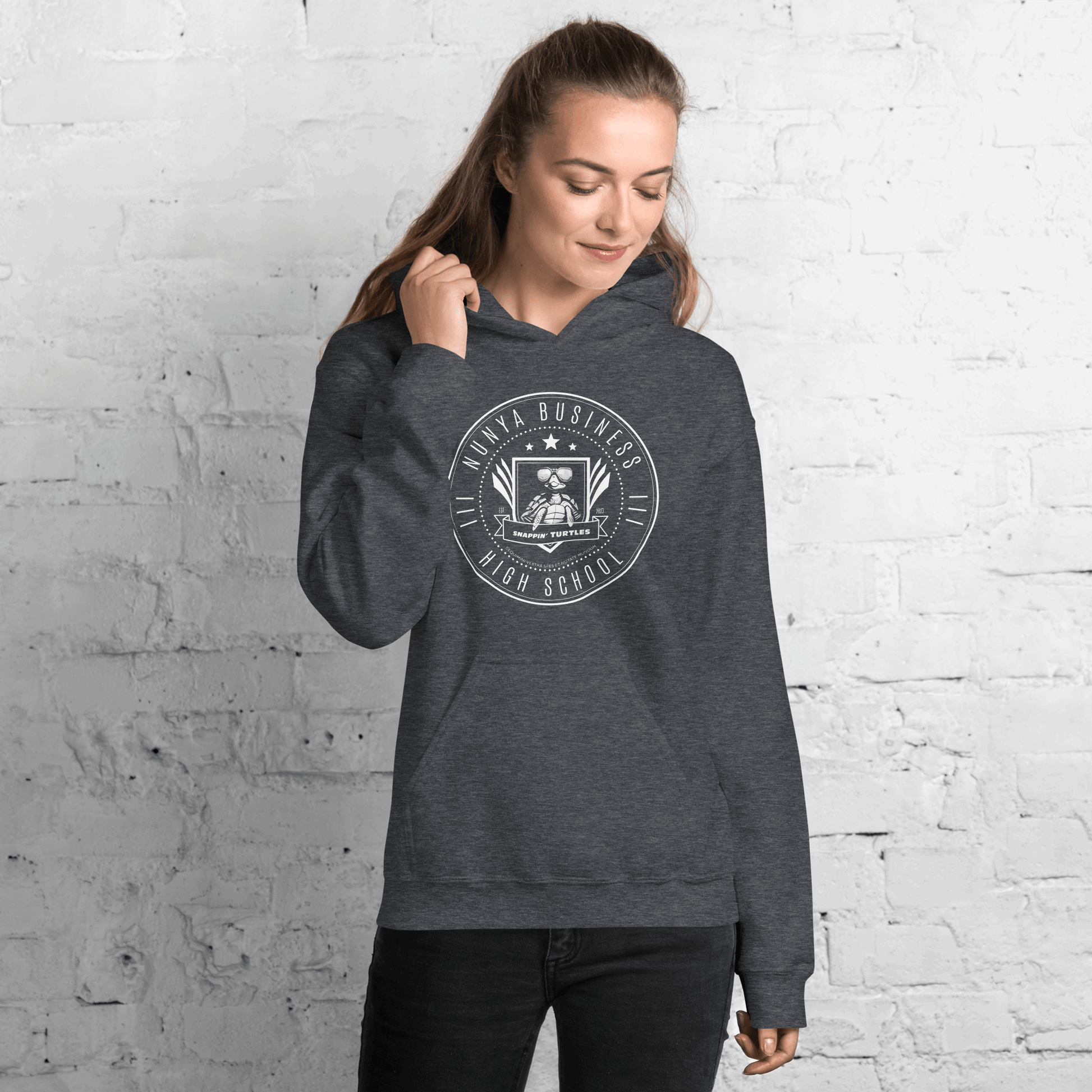 Nunya Business High School Badge Hoodie - Nunya Biz store