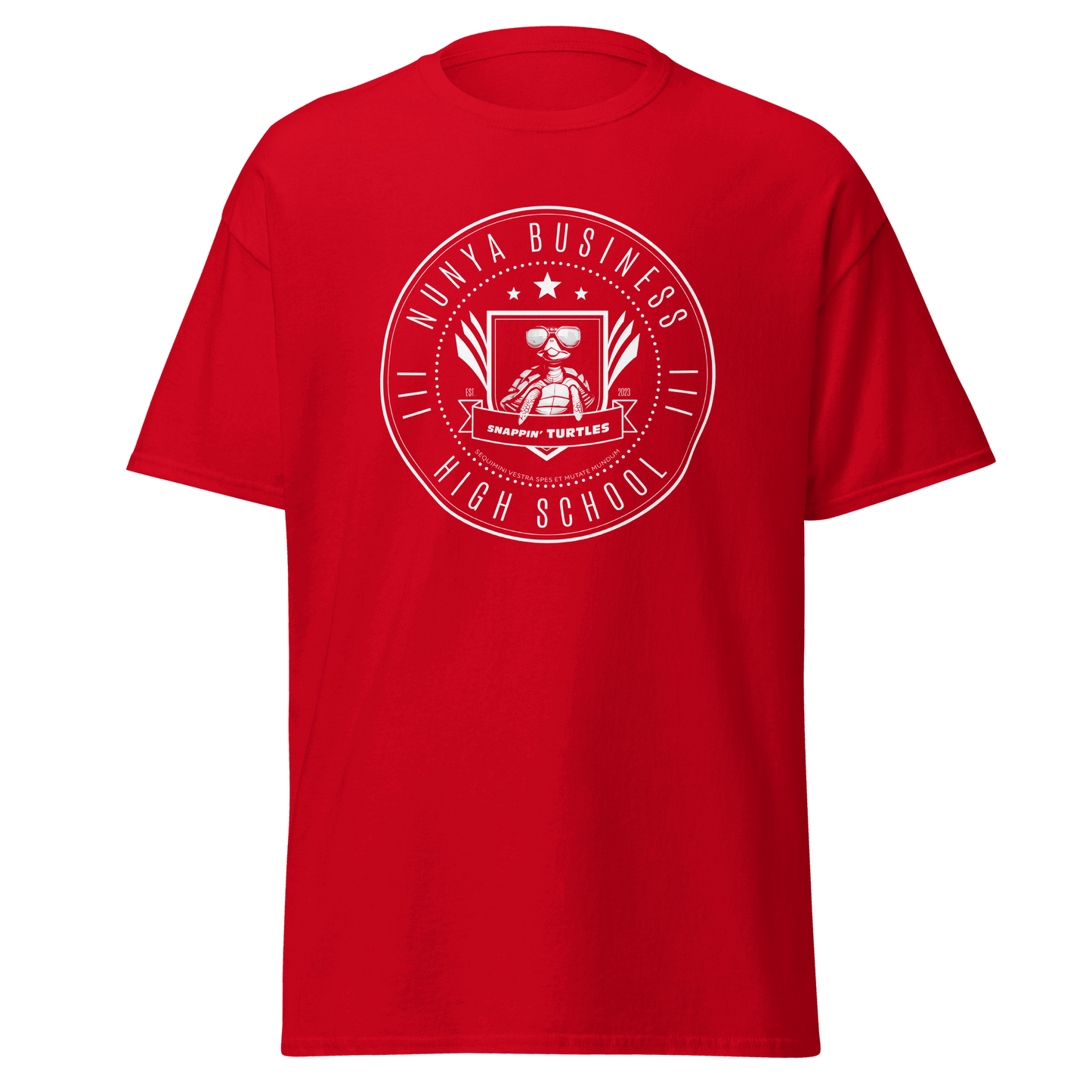 Nunya Business High School Badge T-shirt - Nunya Biz store