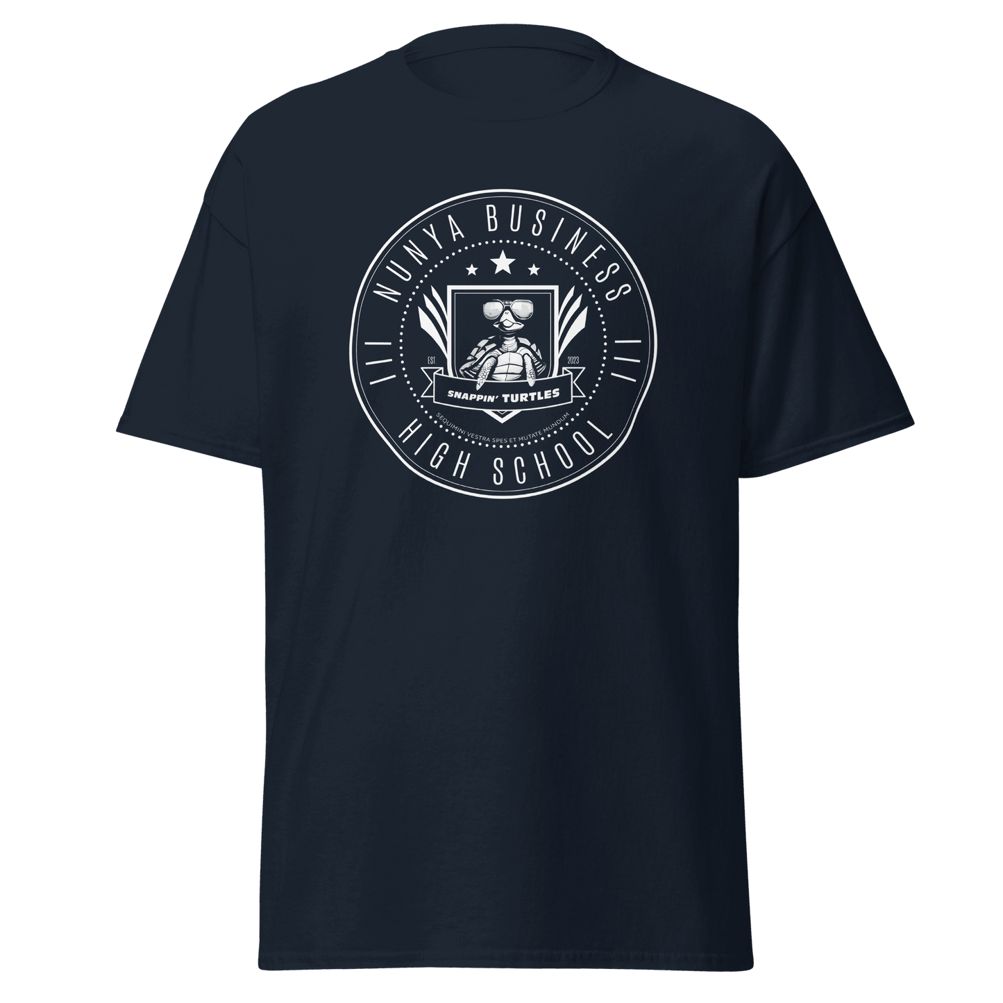 Nunya Business High School Badge T-shirt - Nunya Biz store