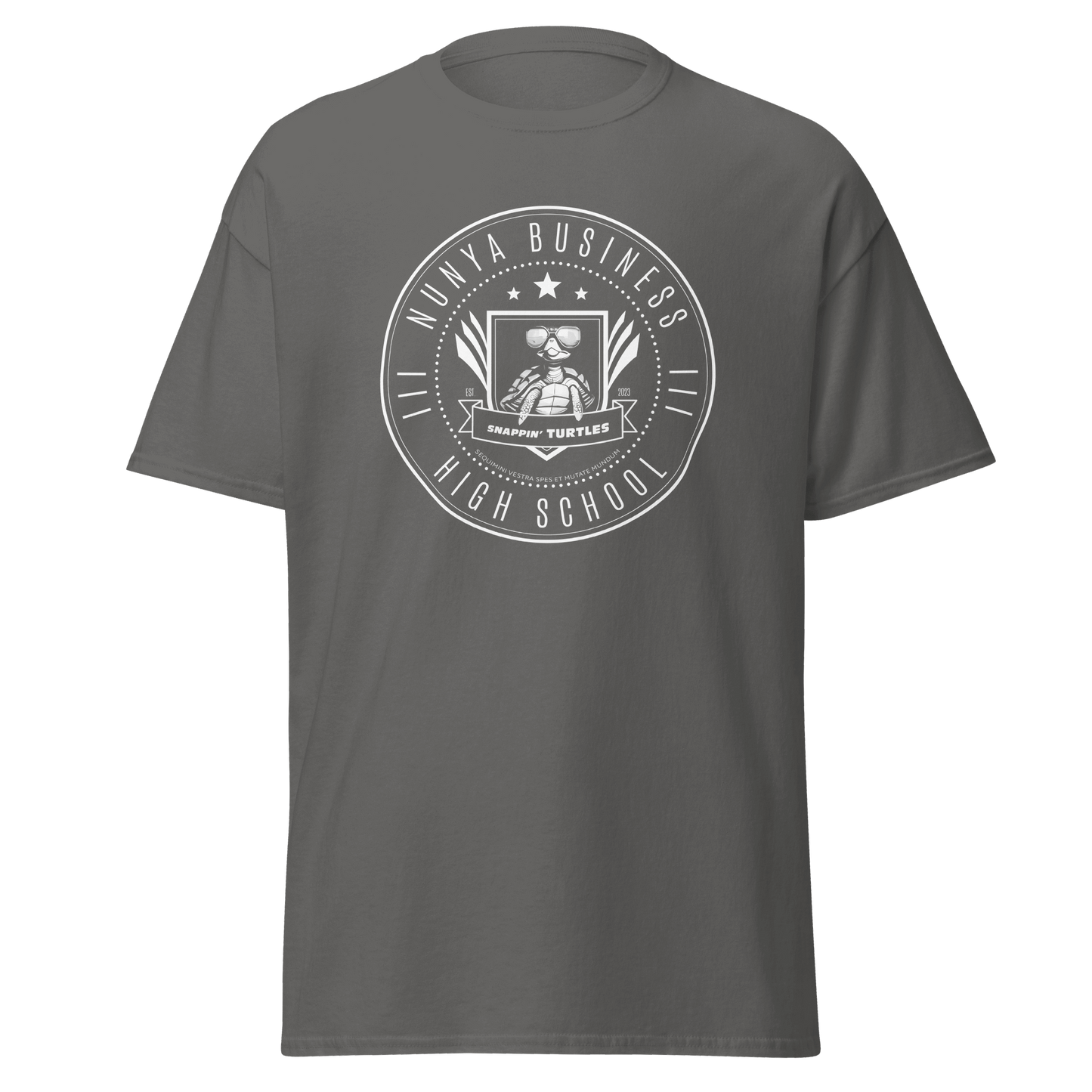 Nunya Business High School Badge T-shirt - Nunya Biz store