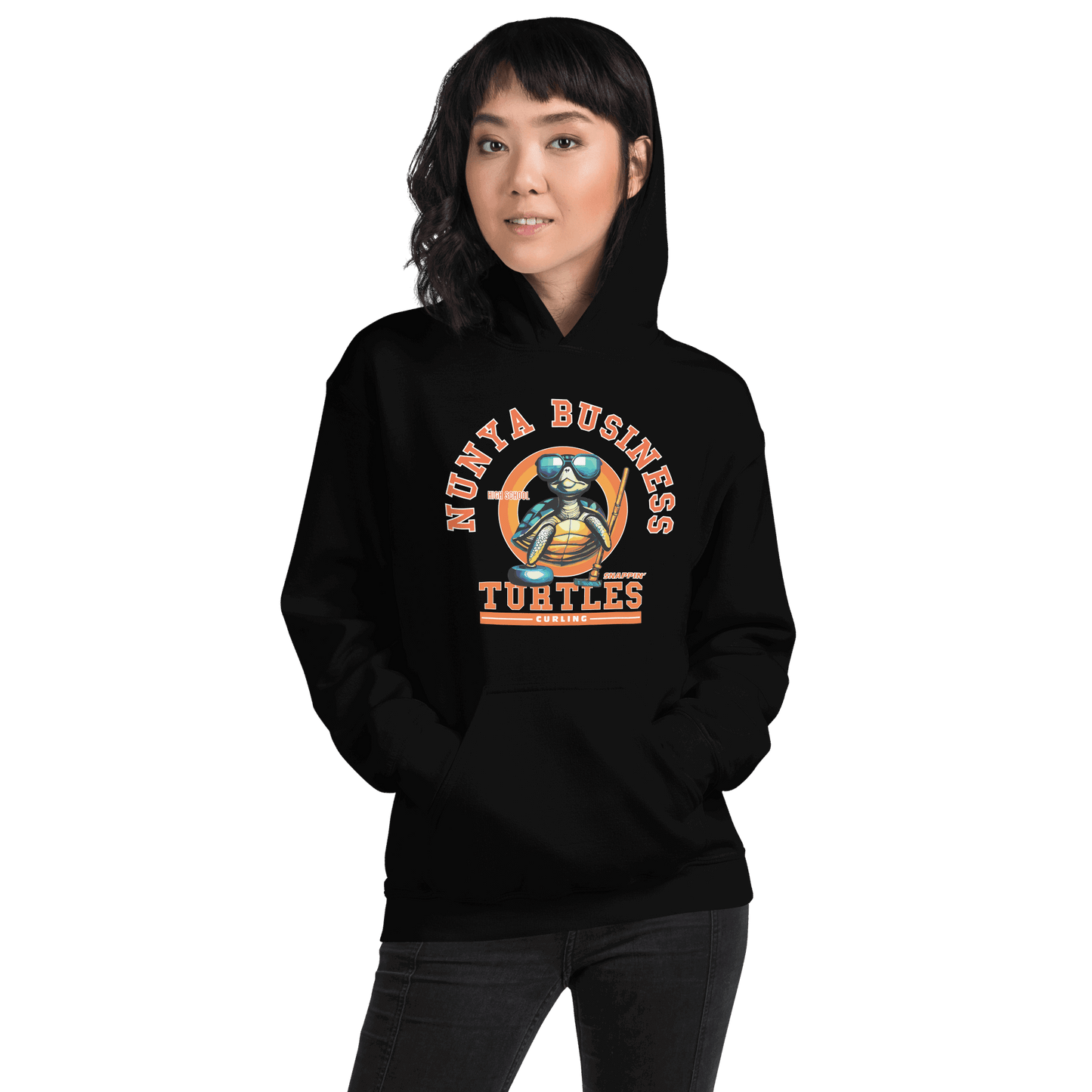 NBHS Athletics - Curling Hoodie - Nunya Biz store