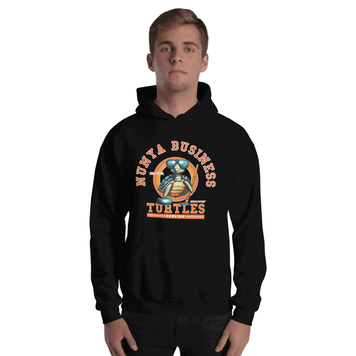 NBHS Athletics - Curling Hoodie - Nunya Biz store