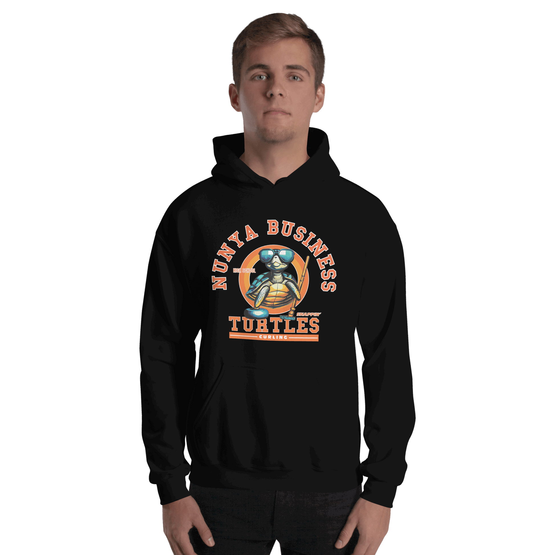 NBHS Athletics - Curling Hoodie - Nunya Biz store