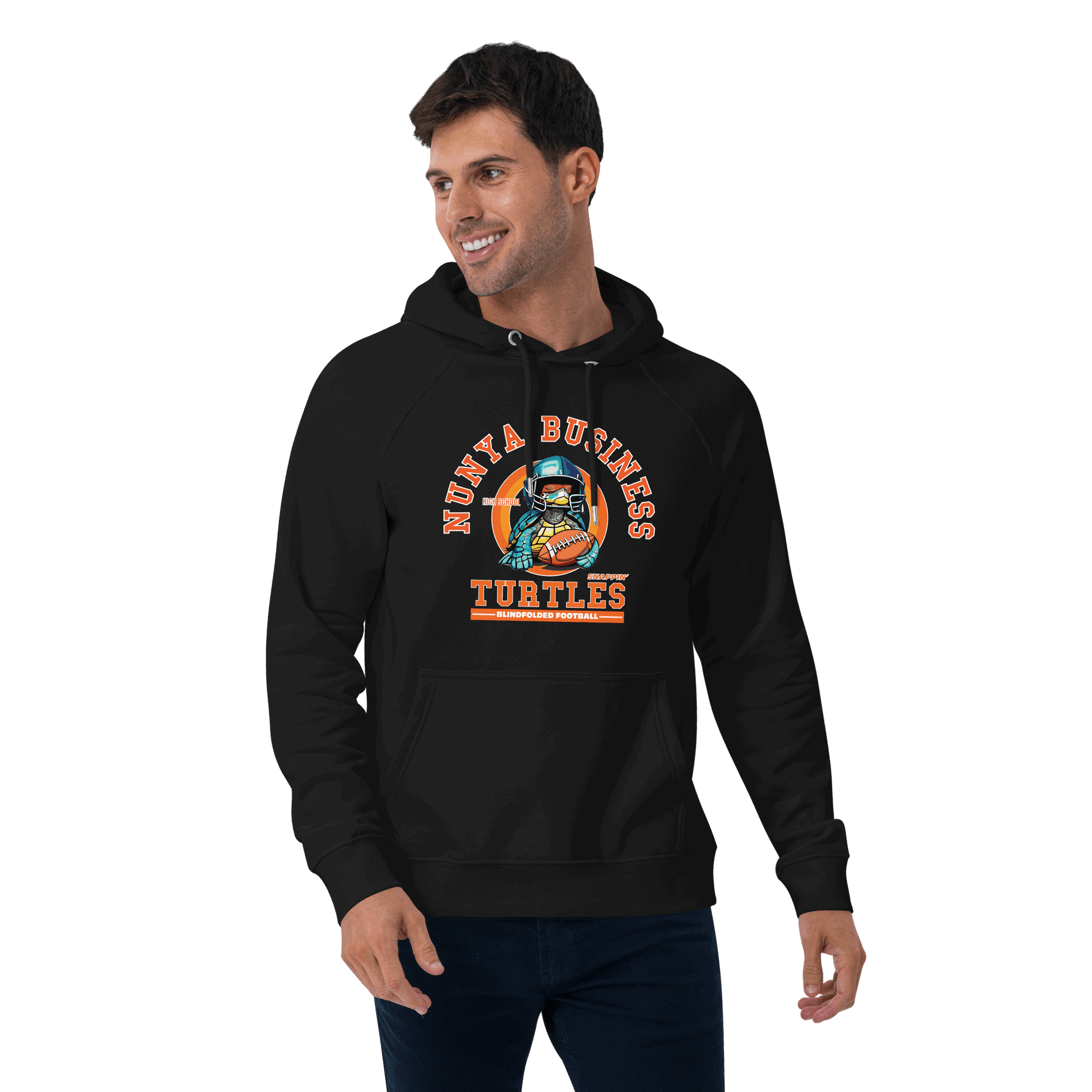 NBHS Athletics - Eco Blindfolded Football Hoodie - Nunya Biz store