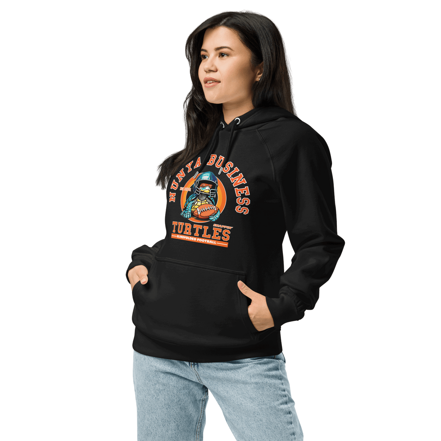 NBHS Athletics - Eco Blindfolded Football Hoodie - Nunya Biz store