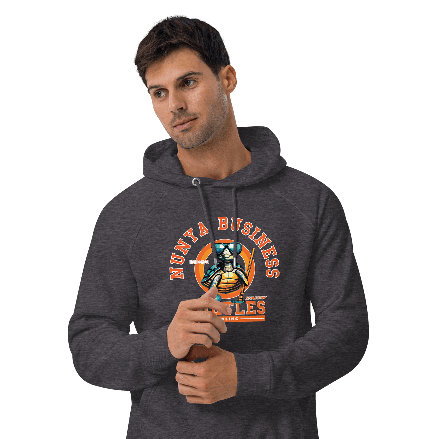 NBHS Athletics - Eco Curling Hoodie - Nunya Biz store