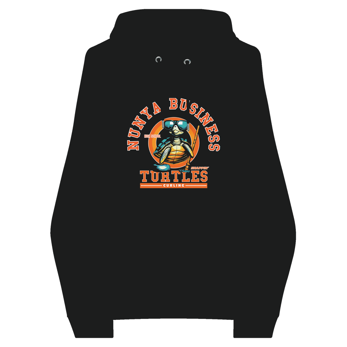 NBHS Athletics - Eco Curling Hoodie - Nunya Biz store