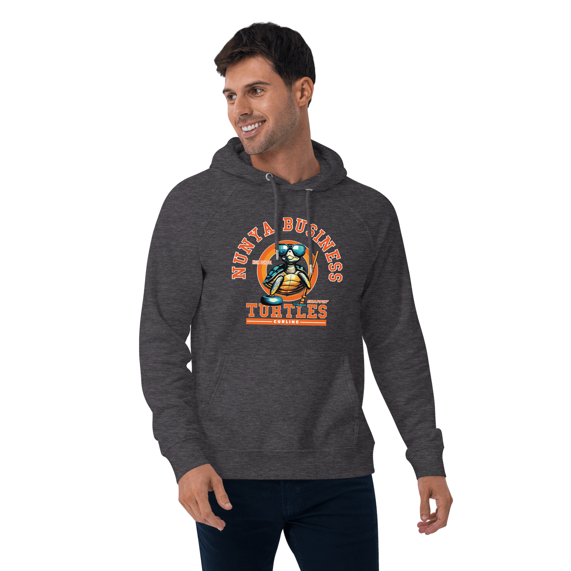 NBHS Athletics - Eco Curling Hoodie - Nunya Biz store