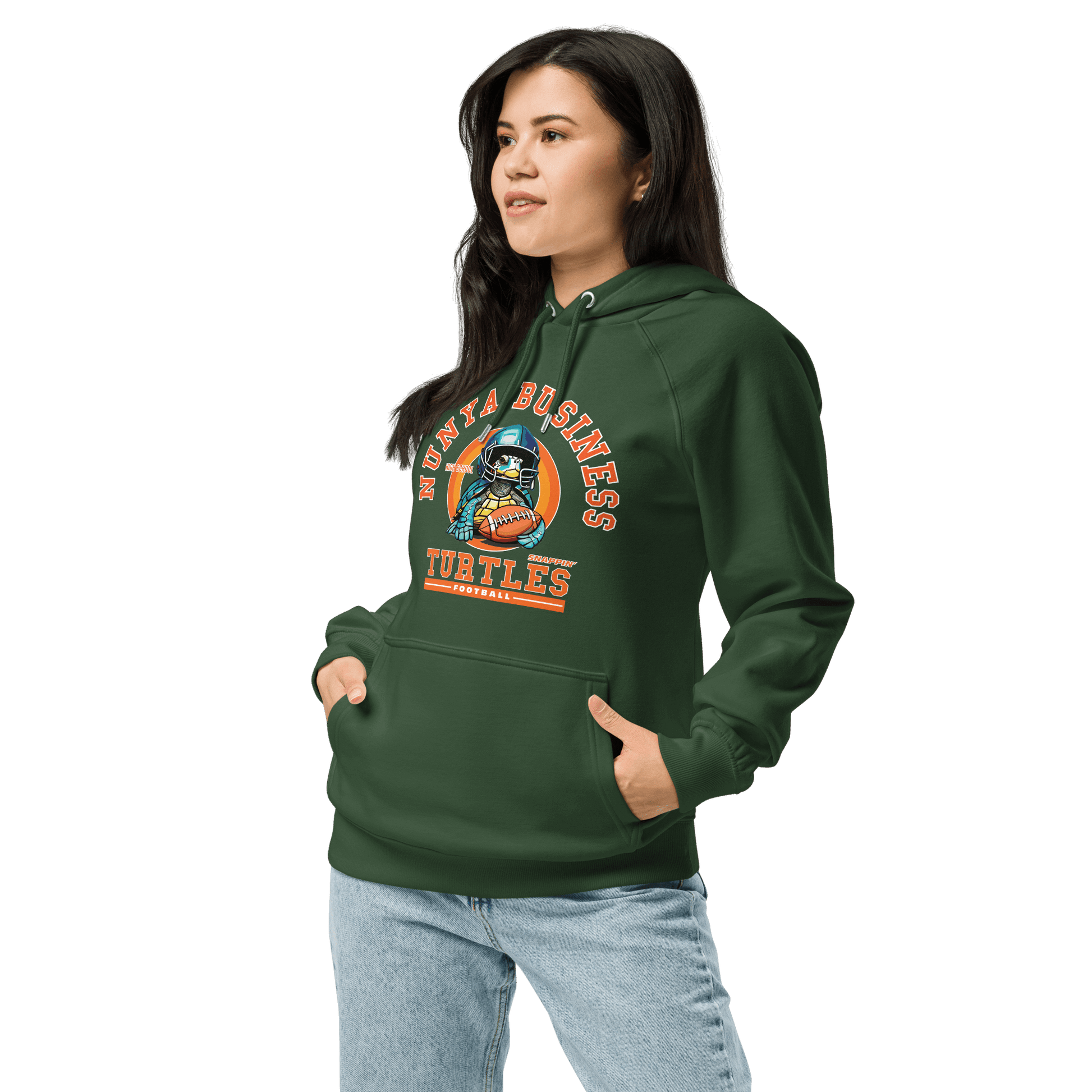 NBHS Athletics - Eco Football Hoodie - Nunya Biz store