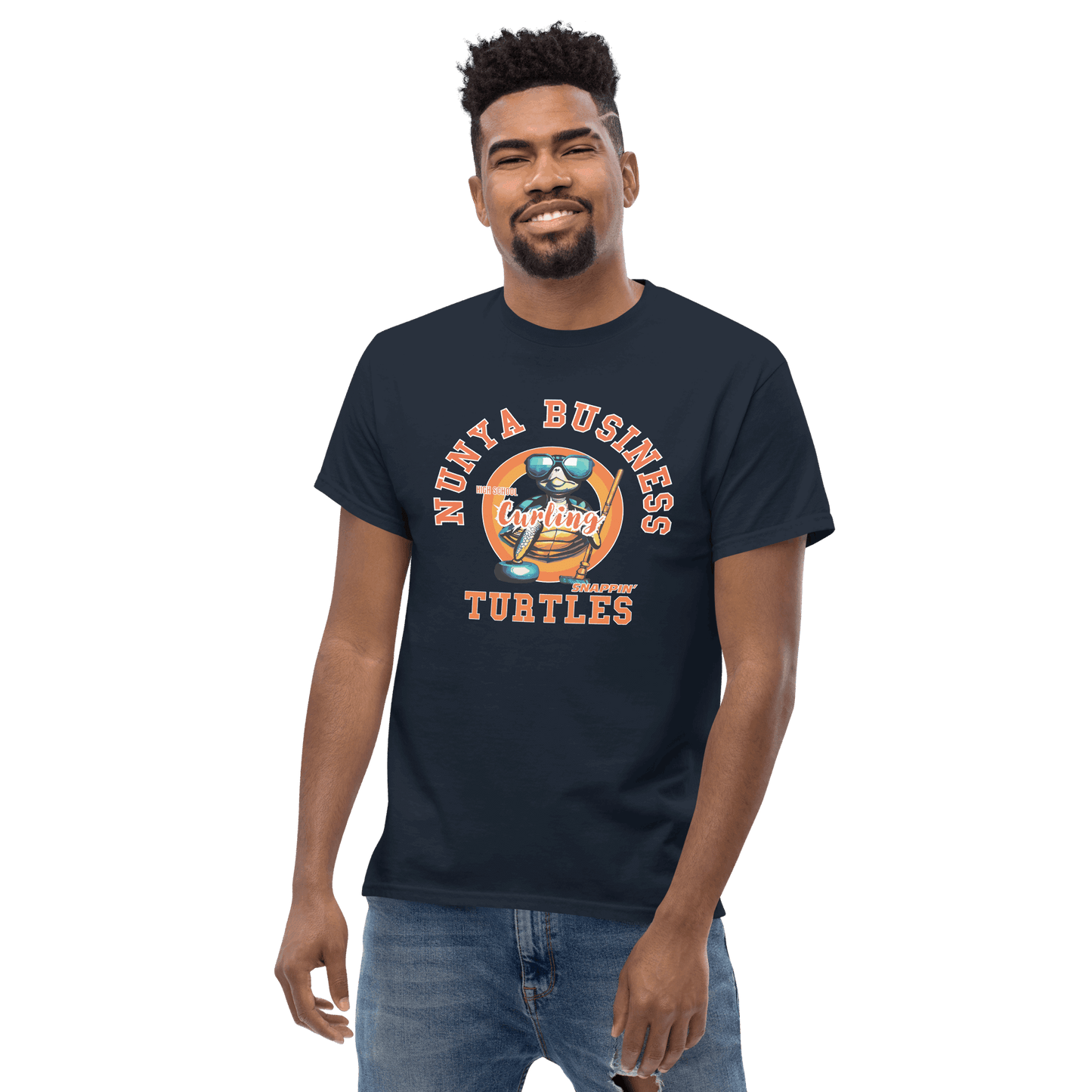 NHBS Athletics - Curling T-shirt - Nunya Biz store