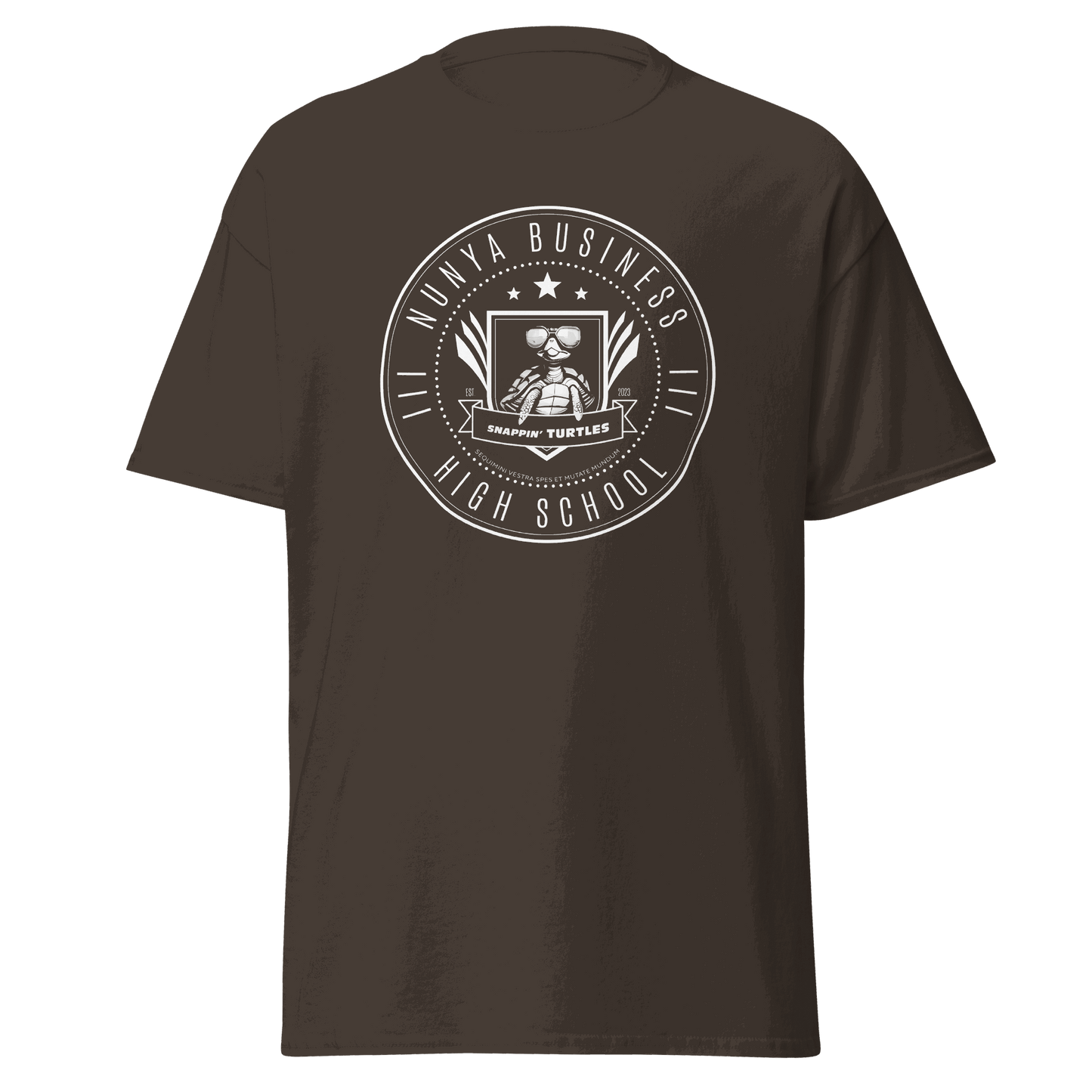 Nunya Business High School Badge T-shirt - Nunya Biz store